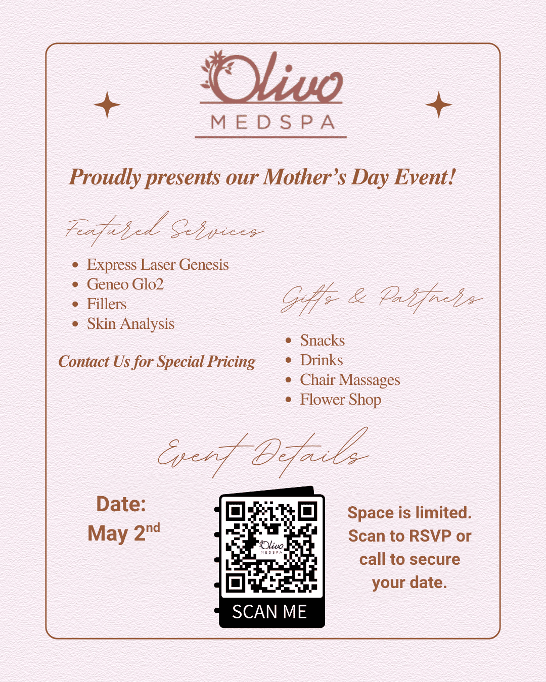Mother's Day at Olivo Med Spa